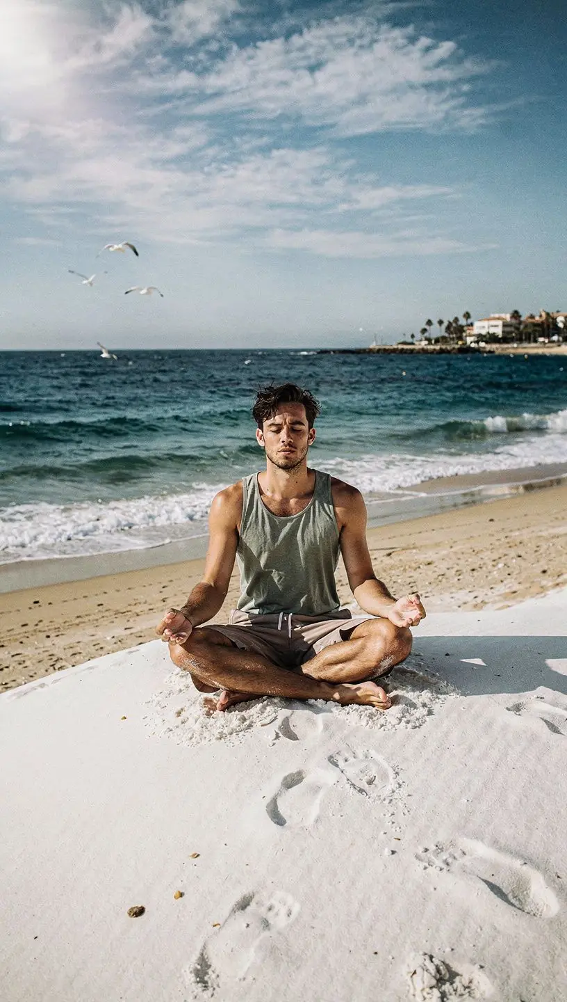 Grupo de personas realizando ejercicios de pranayama en un estudio iluminado y acogedor.